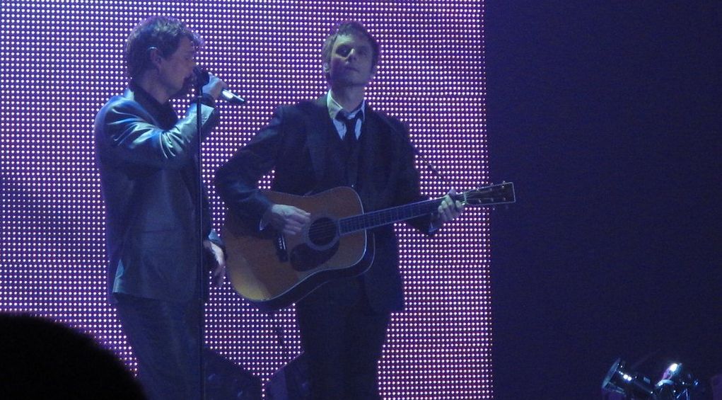 the band A-Ha performs live in concert