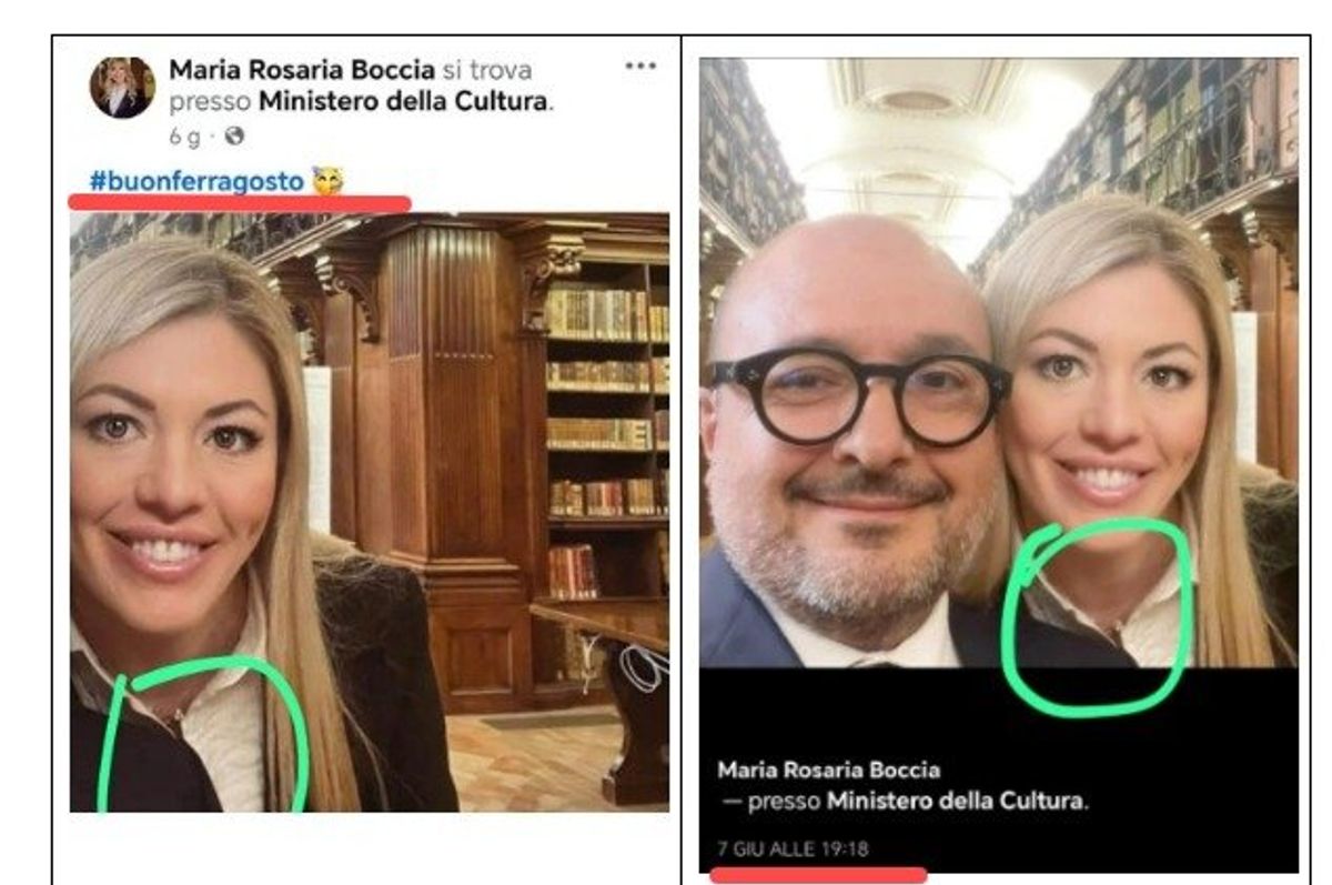 Il fotoritocco sui social per fingere di essere al Mic