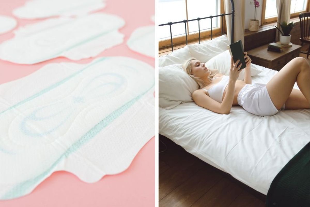 period products; period underwear; man designs period underwear; menstrual products; period poverty