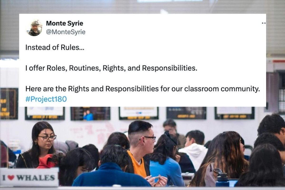 high school students sitting in class