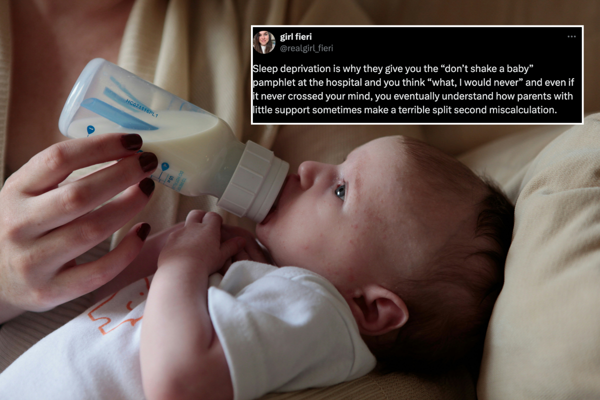 He said sleep deprivation wasn't a big deal but these parents had very different reactions