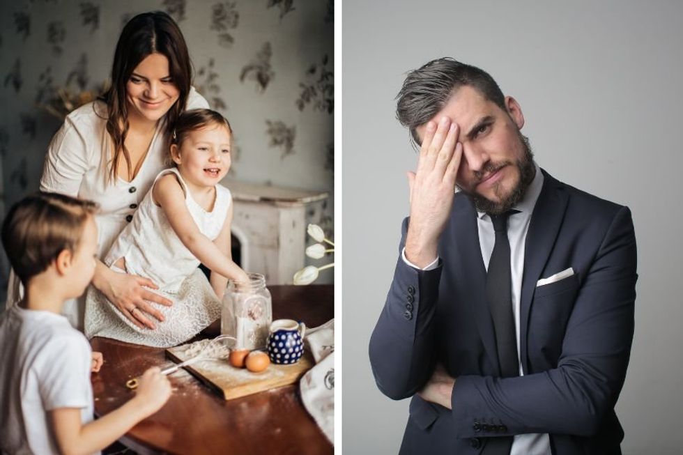 Woman demands half of husband's company in exchange for her being a stay at home mom