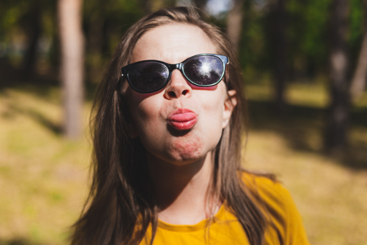 rude child, girl sticking out tongue, entitled