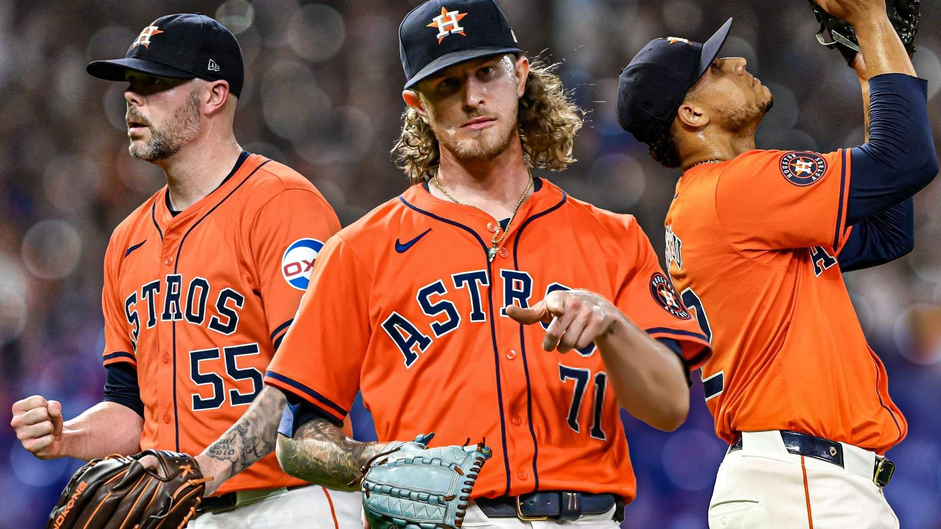 Astros Ryan Pressly, Josh Hader, Bryan Abreu