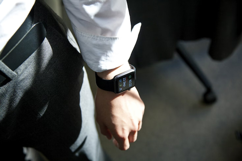 a photo of Apple Watch on person's wrist