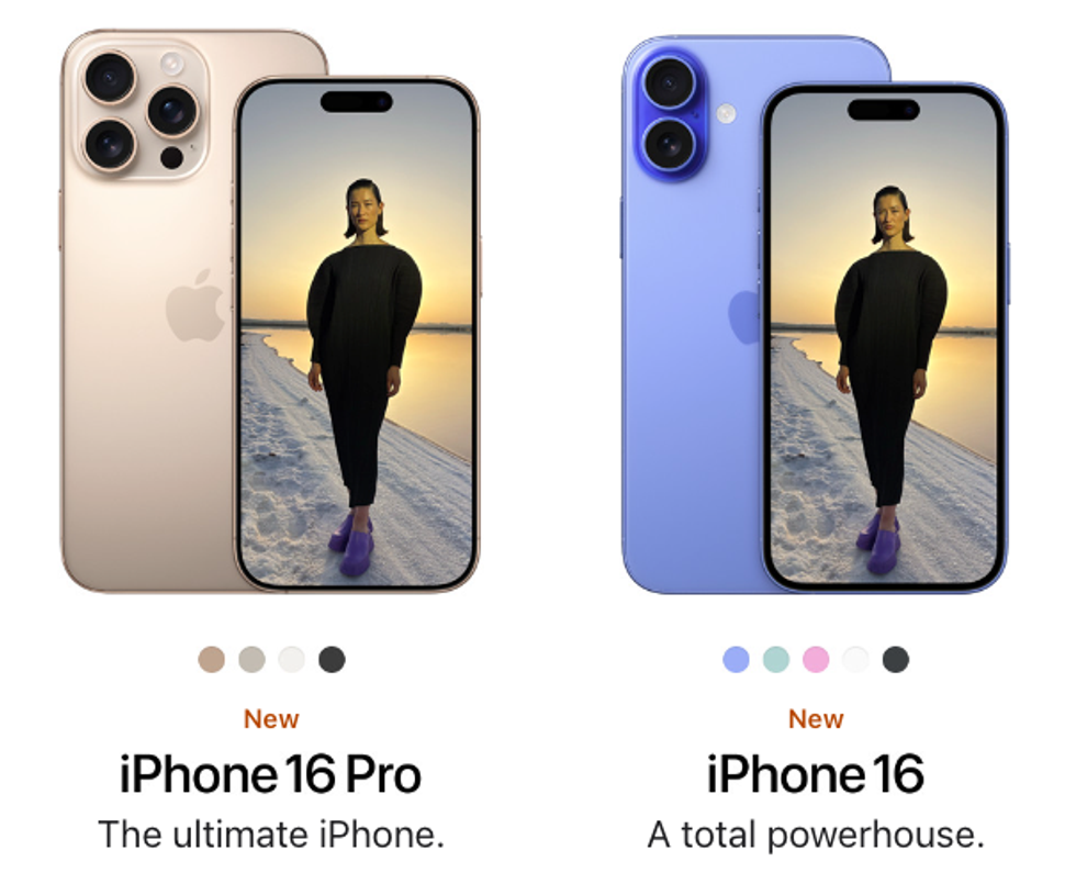 photo of new iPhone 16 Pro and iPhone 16 Smartphones