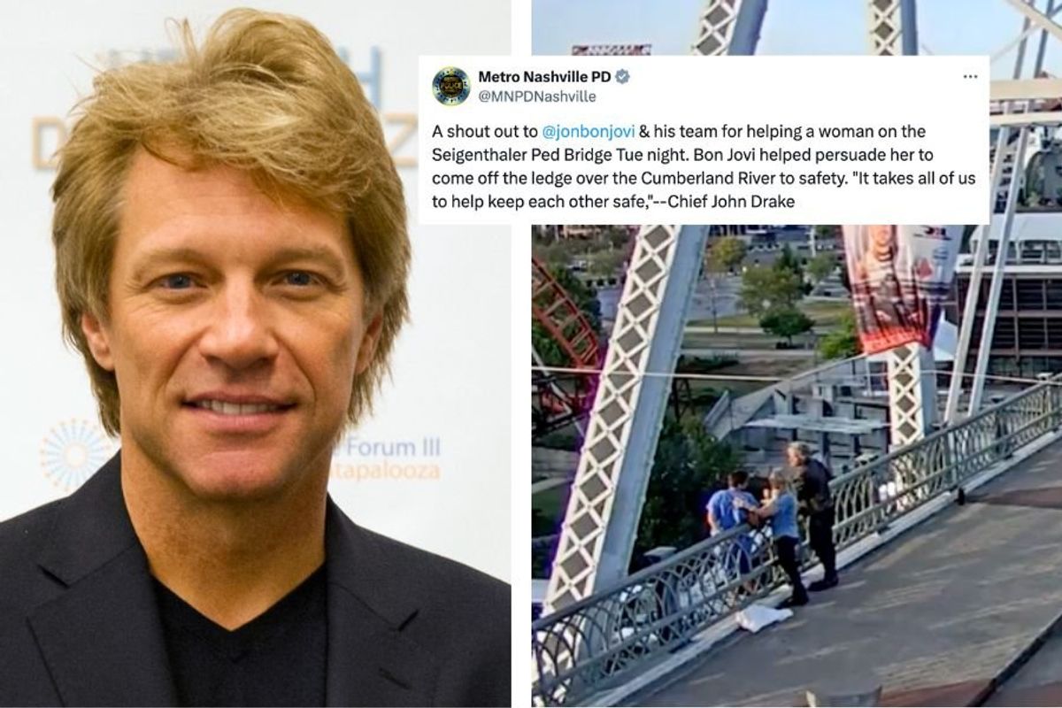 jon bon jovi saves woman, jon bon jovi, jon bon jovie saves life