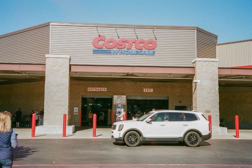 front of a costco warehouse