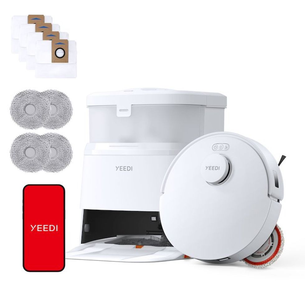 a product shot of Yeedi M12 Ultra Plus Robot Vacuum and Mop