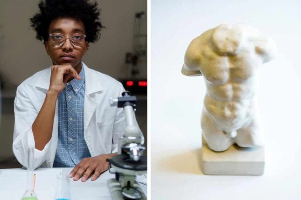67-year-old autistic man creates world's smallest sculptures out of carpet fibers and dust