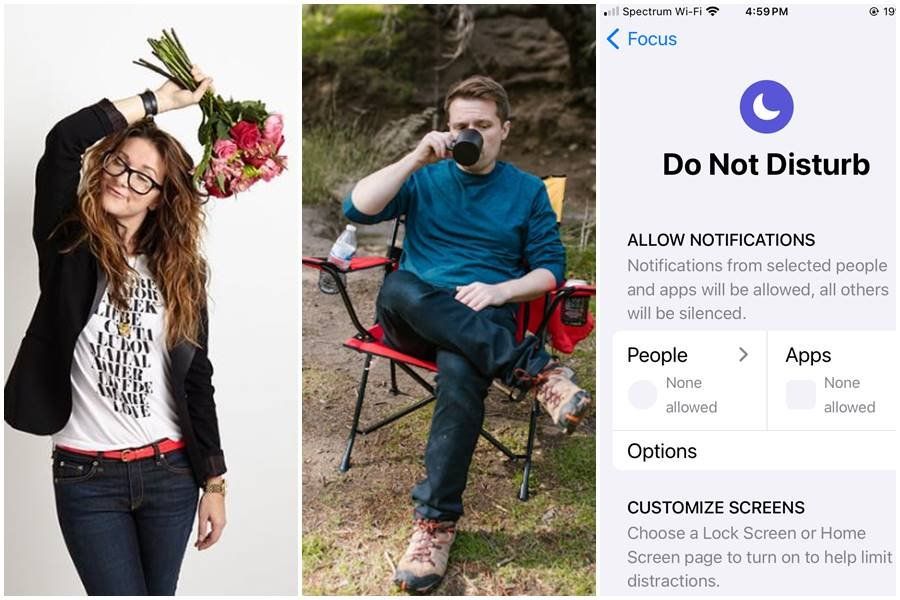 flowers, camping chairs, do not disturb