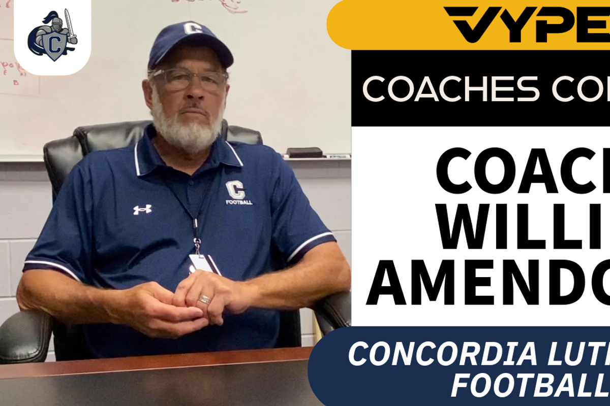 VYPE Coaches Corner: Concordia Lutheran Football Coach Willie Amendola; 2024 Game-Plan