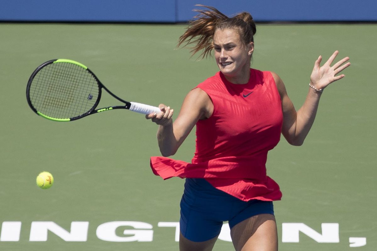 Aryna Sabalenka playing tennis