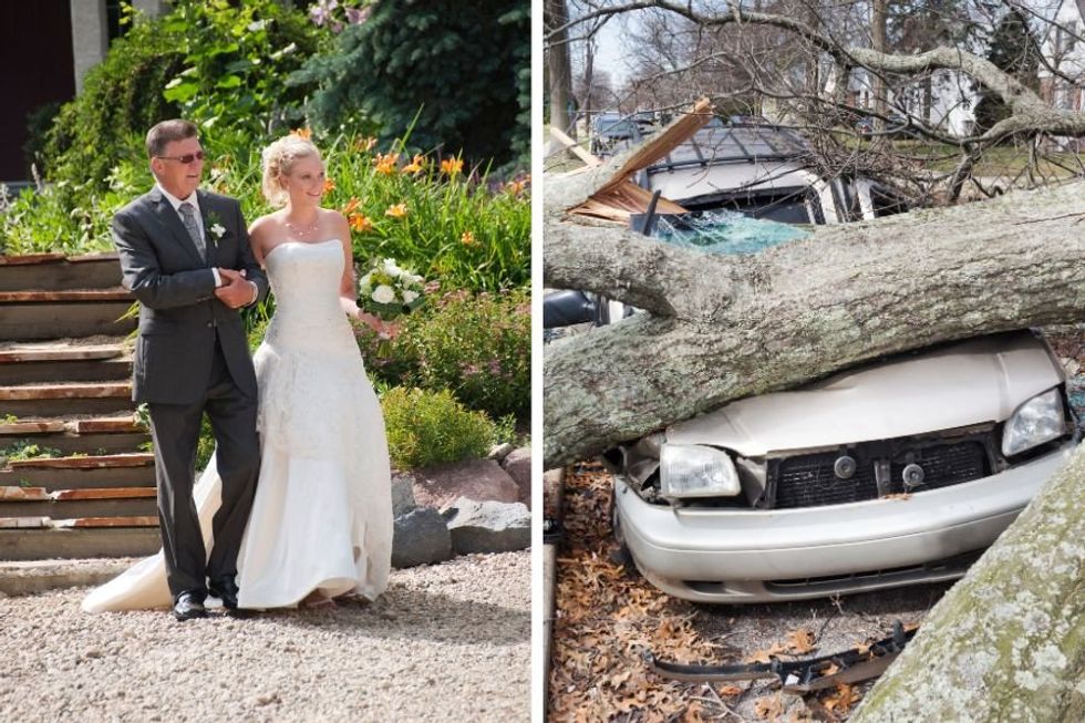 Dad walks 5.5 hours to daughter's wedding after debris from hurricane left him stranded