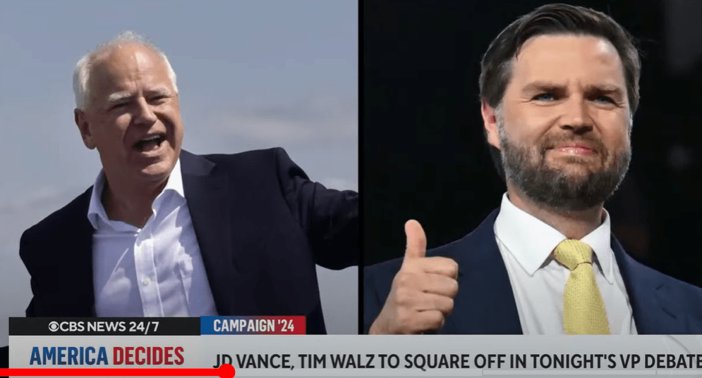 JD Vance and Tim Walz debate