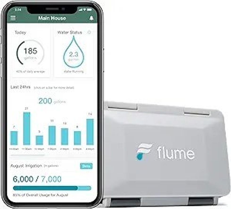 a product shot of Flume Smart Water Monitor