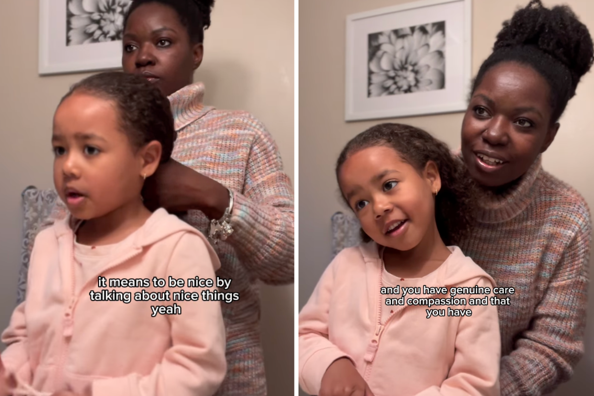 Mom brilliantly teaches empathy and kindness in viral morning hair videos with daughter