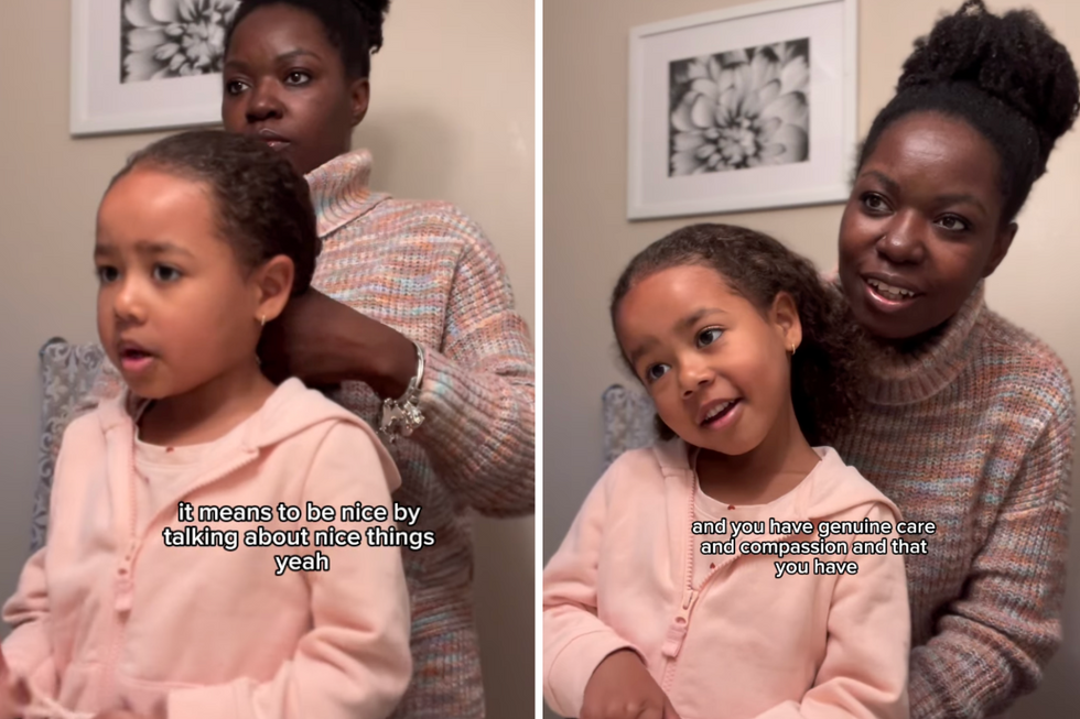 Mom brilliantly teaches empathy and kindness in viral morning hair videos with daughter