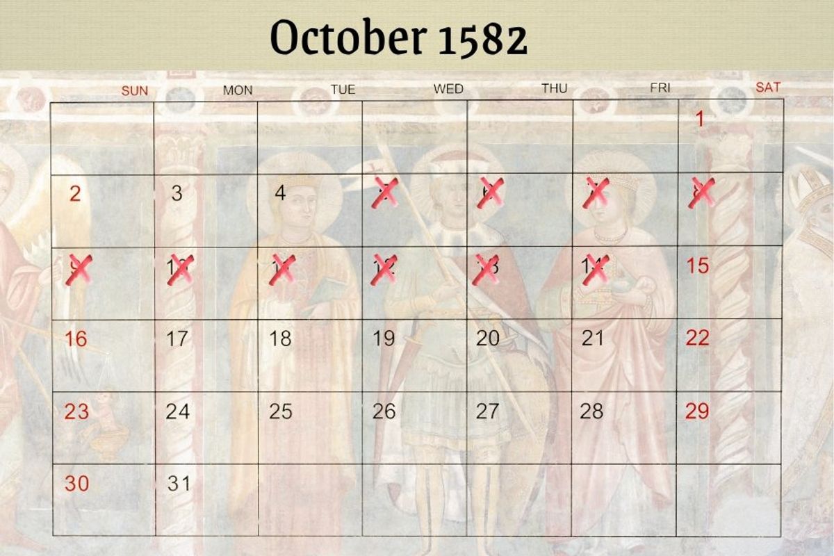 Why 10 days are missing from the calendar in October 1582 - Upworthy