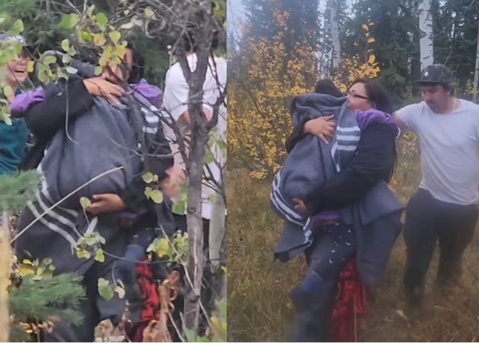 Mother’s joy caught on camera as missing six-year-old is found after three days