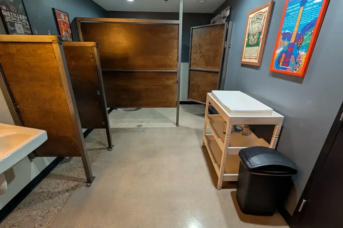 Customers 'speechless' after distillery men's room becomes a haven for dads