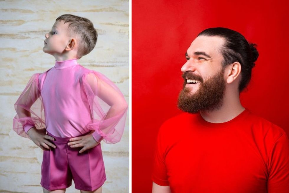 When his young son was bullied for wearing pink this dad had a truly badass response