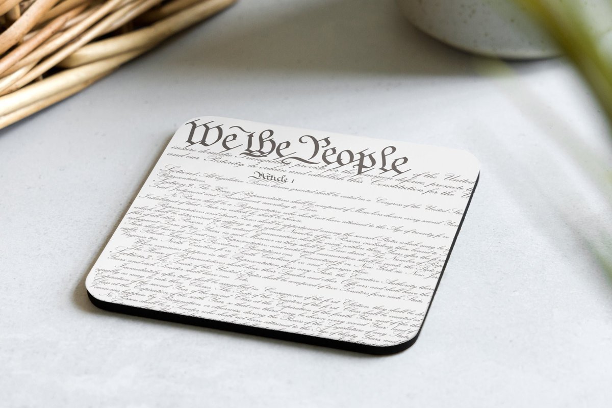 Constitution Cork Coaster