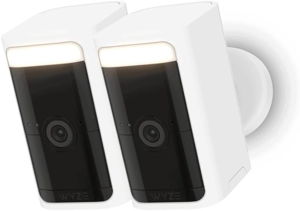 a product shot of Wyze Battery Cam Pro 2-Pack