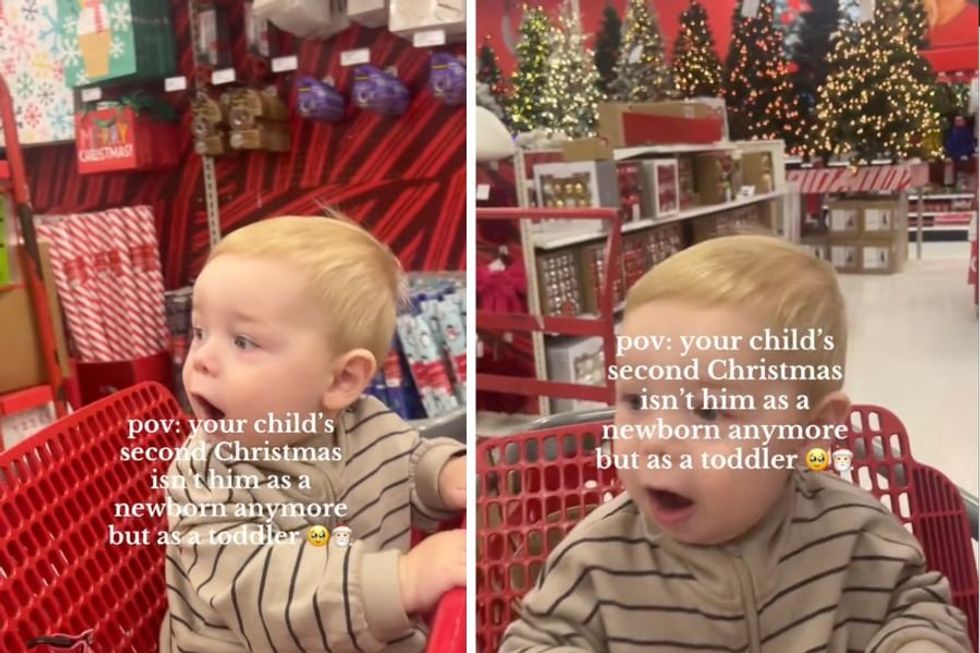 Toddler's unbridled joy at seeing Target Christmas decor is pure holiday magic