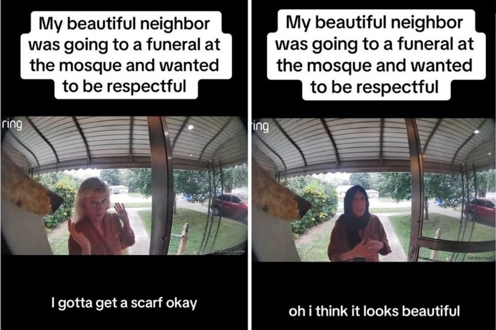 She asked her Muslim neighbor about funeral customs, then left with an unexpected gift