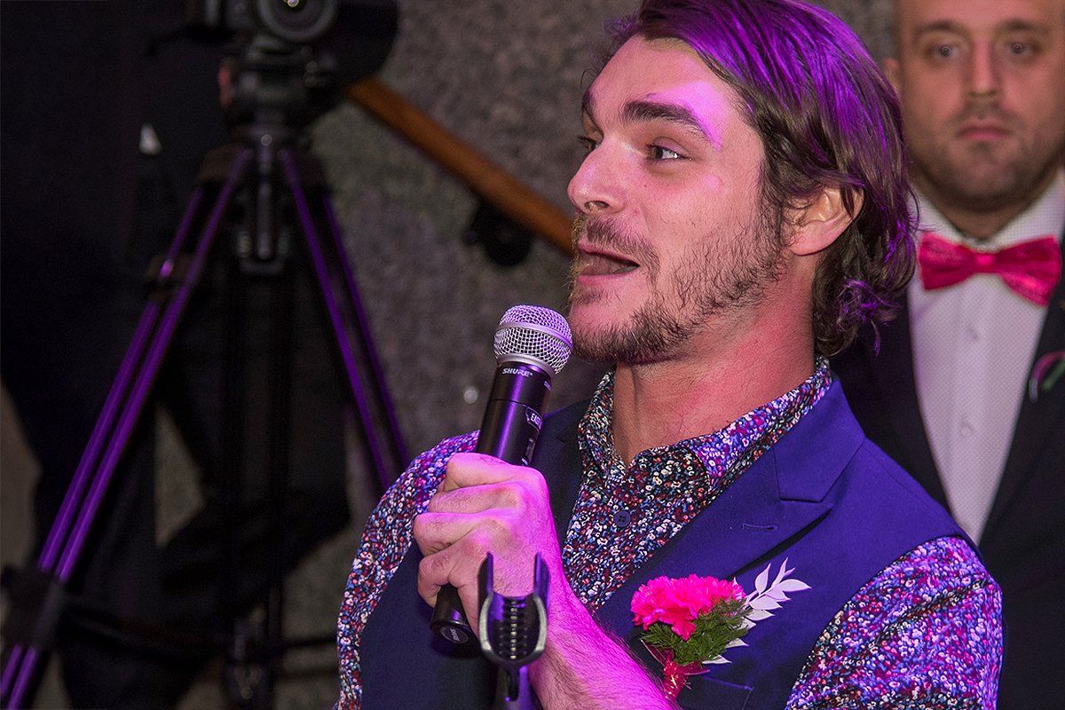Actor and philanthropist RJ Mitte at the Prospector's Gala. 