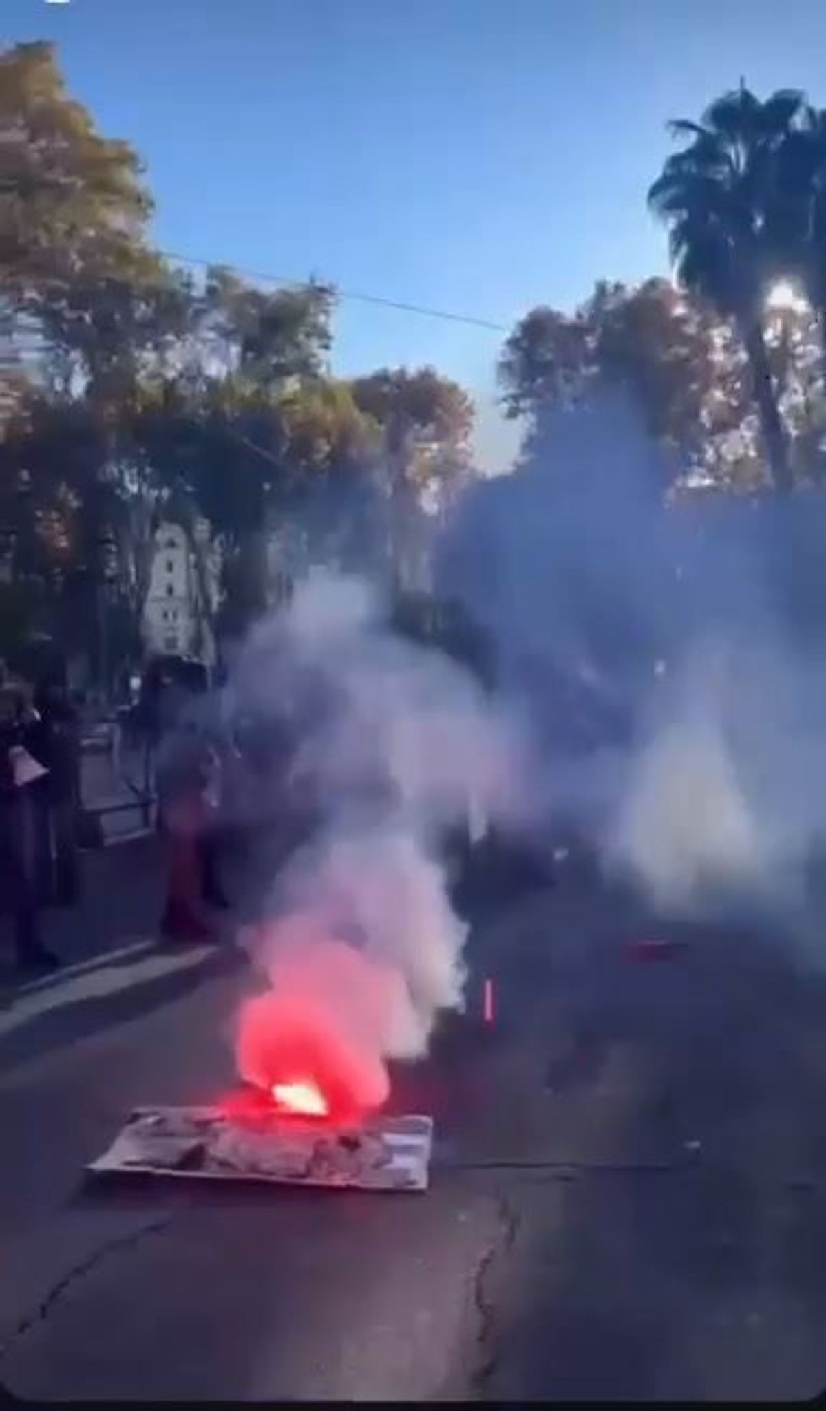 Roma, al corteo delle femministe bruciata la foto di Valditara