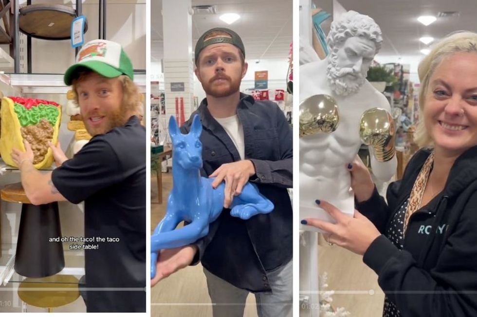 Couples are having a blast while poking fun at their bizarre and random finds at HomeGoods