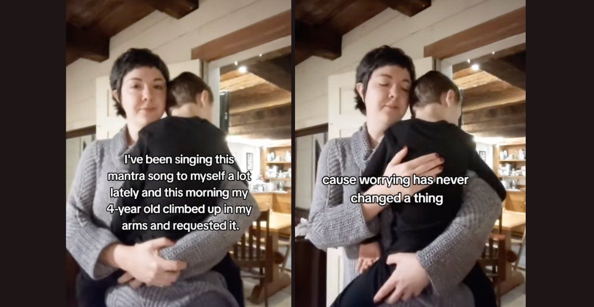 mom holding her 4-year-old