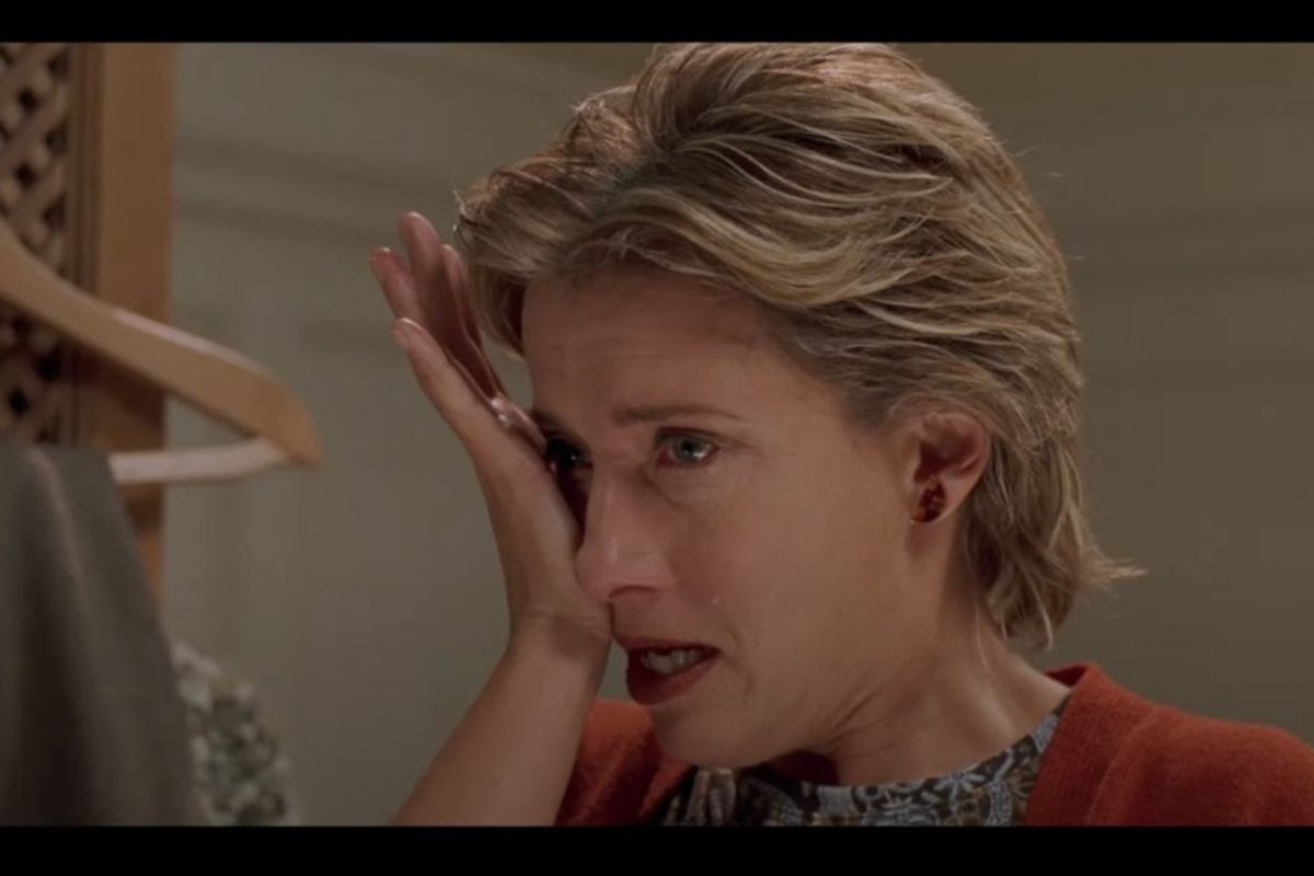 emma thompson wiping away tears
