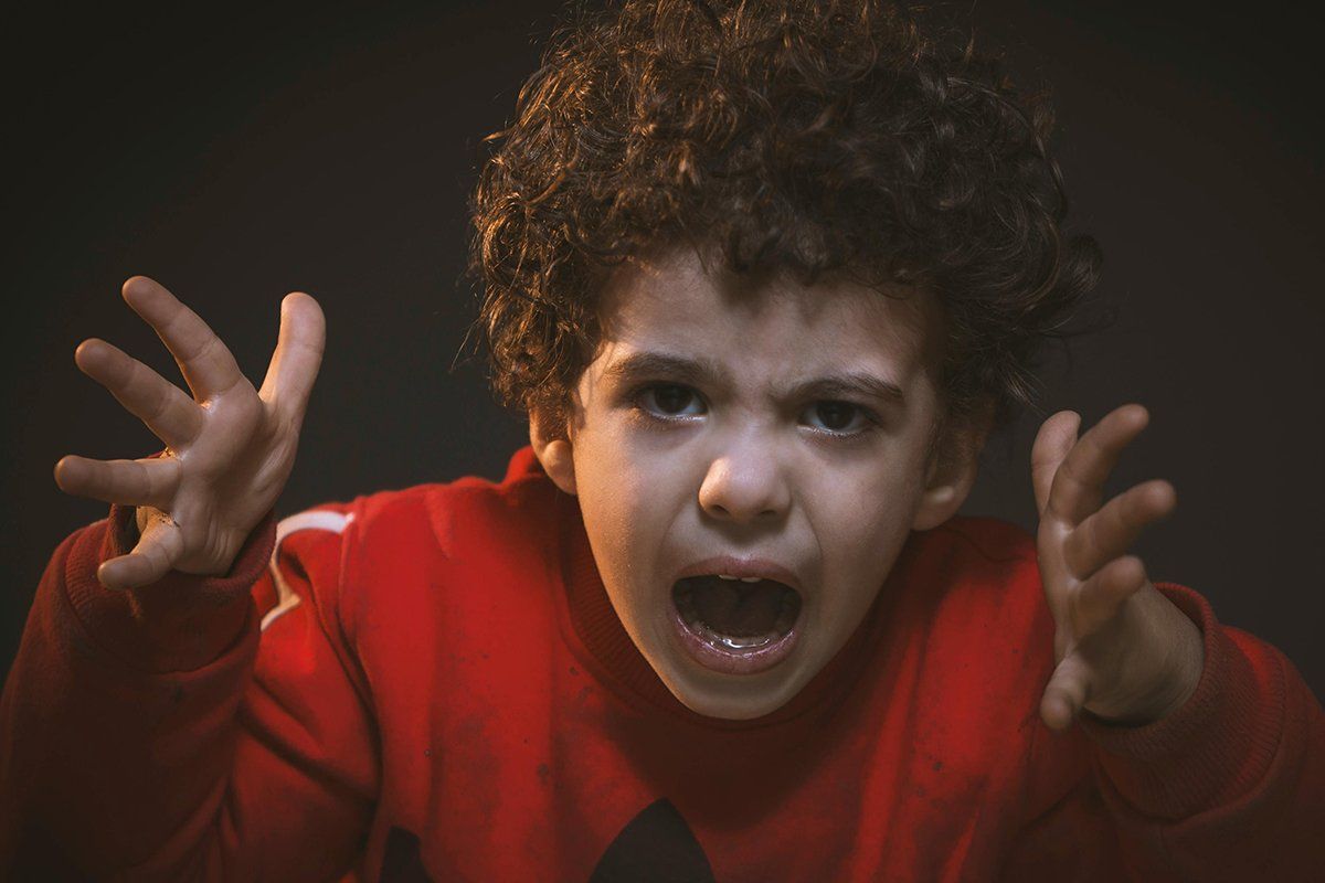 A child melting down.