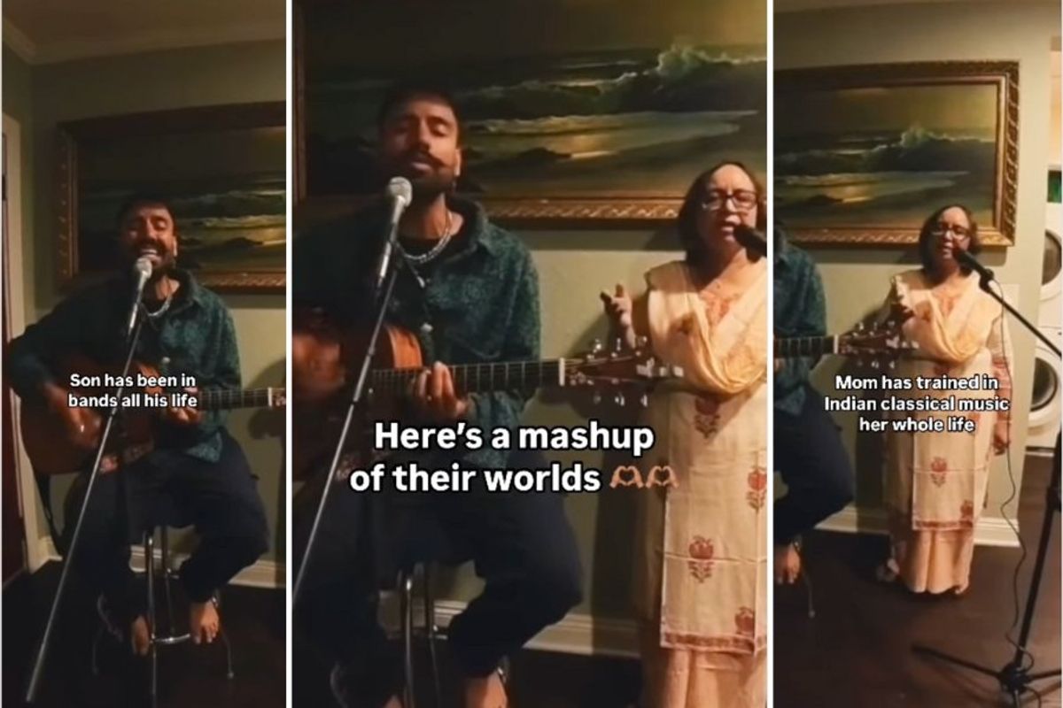 avie sheck and his mom singing together