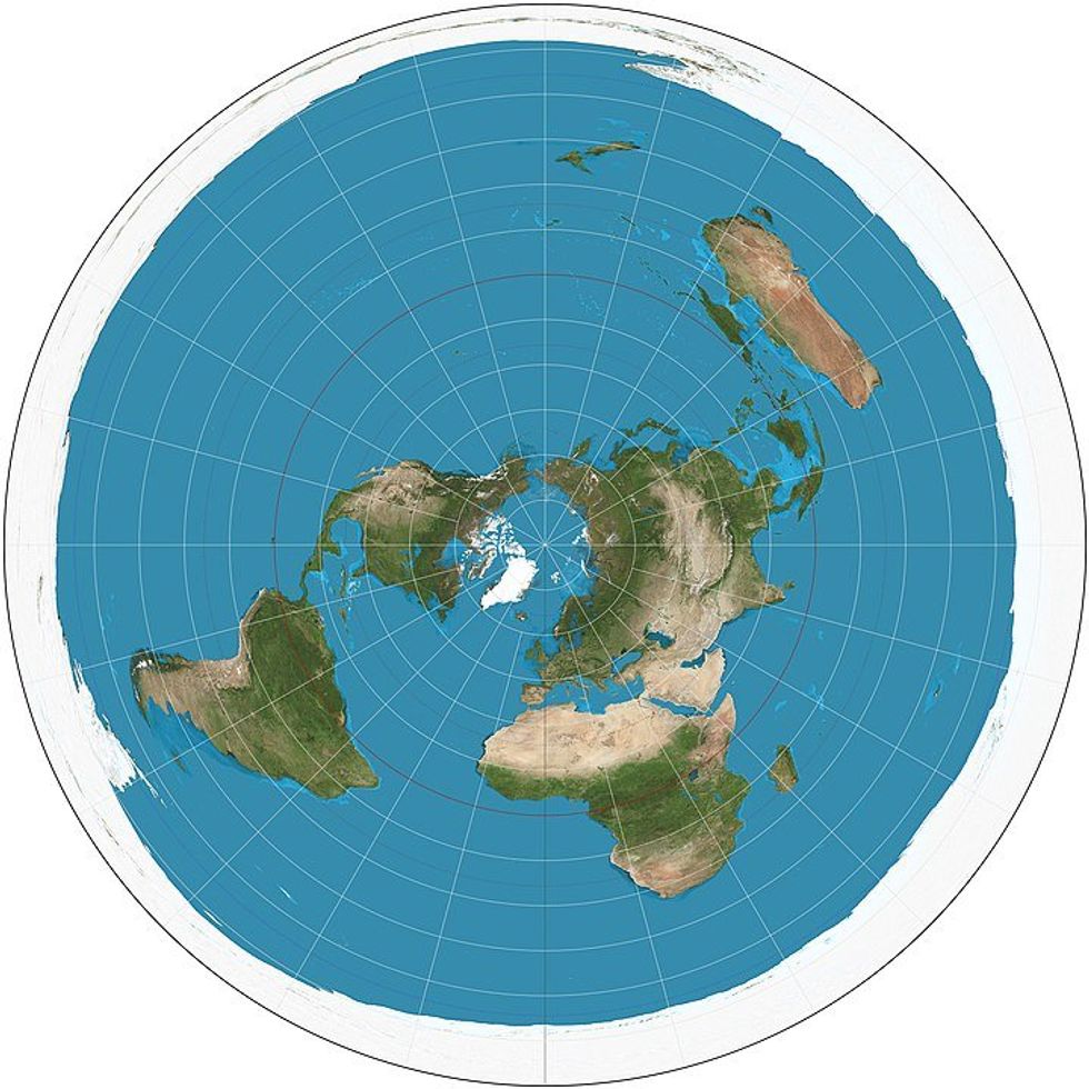 A flat earth map