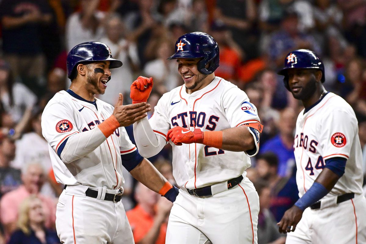 Astros Jeremy Pena, Yainer Diaz, Yordan Alvarez