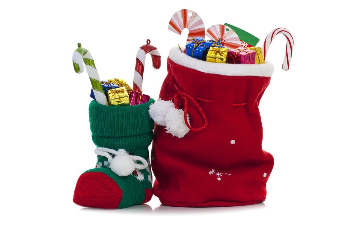 Christmas stocking stock photo