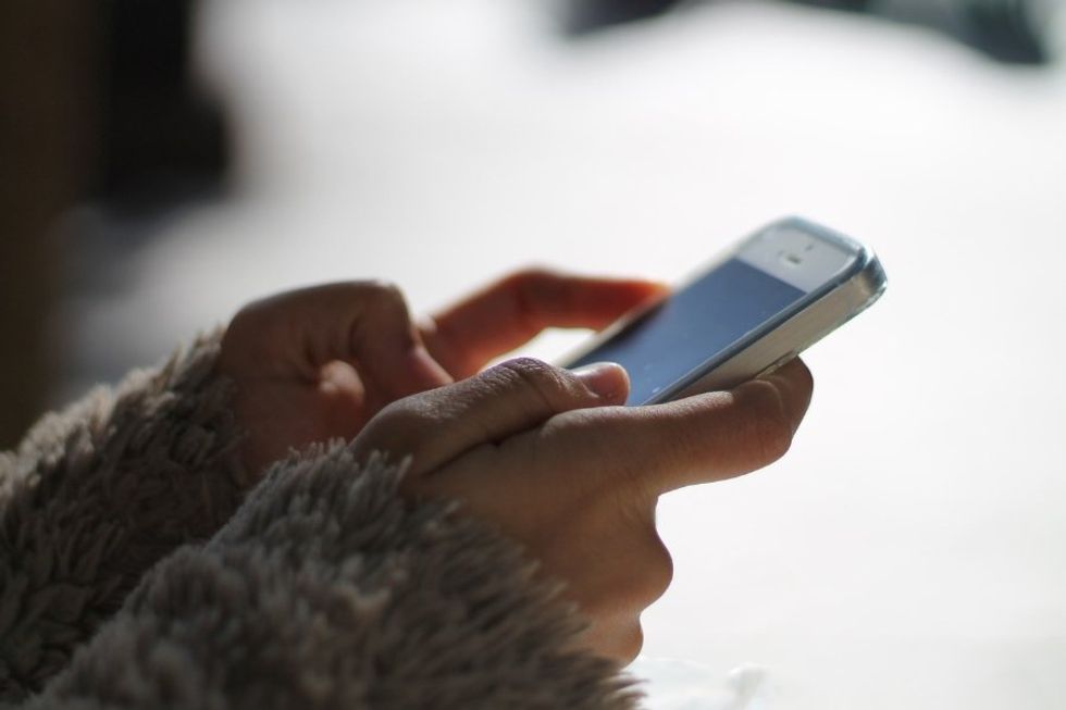 person on cell phone