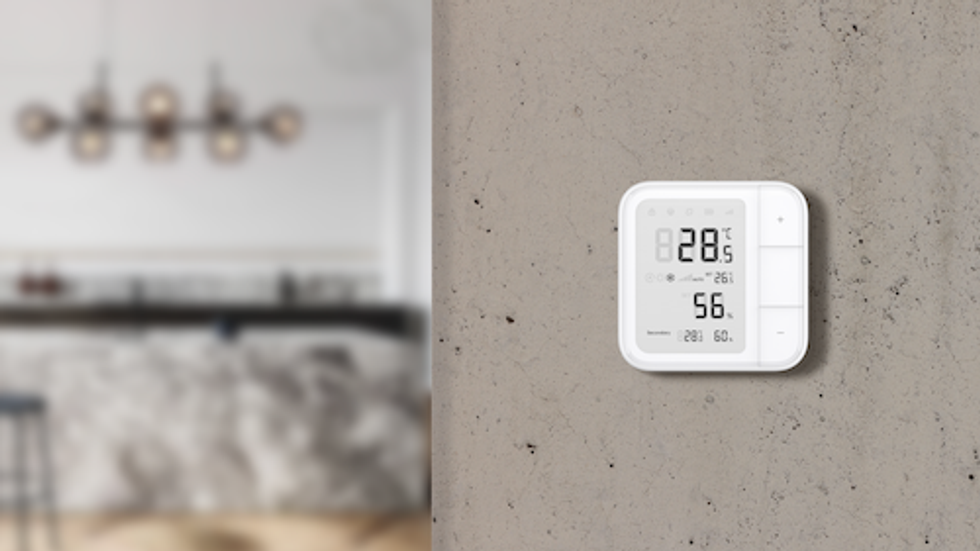 photo of Climate Sensor W100 on a wall