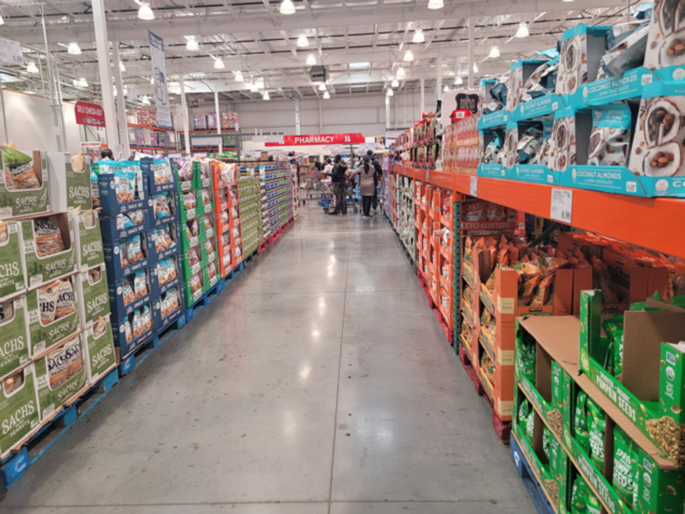 costco aisle and shelves