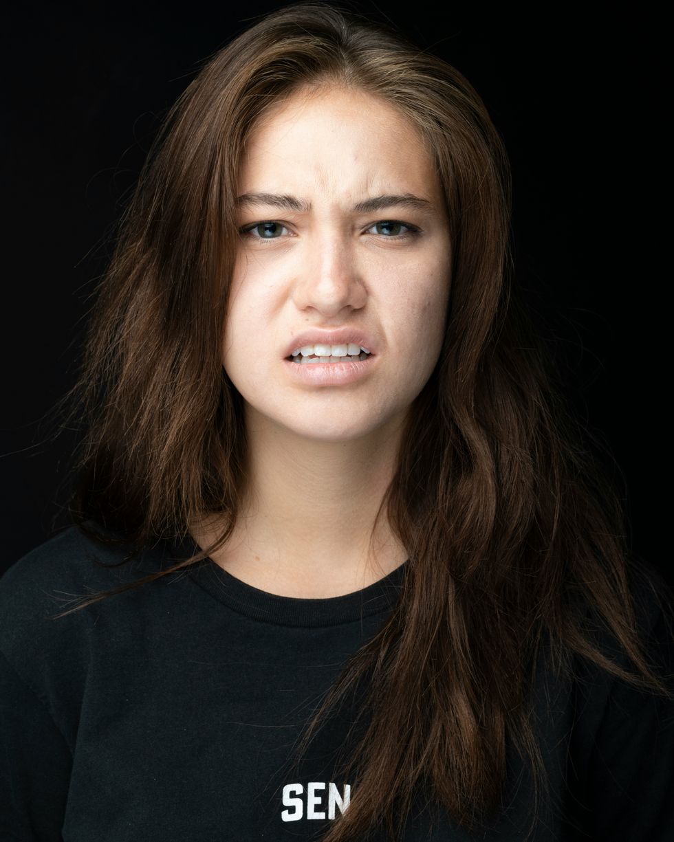 woman looking disgusted