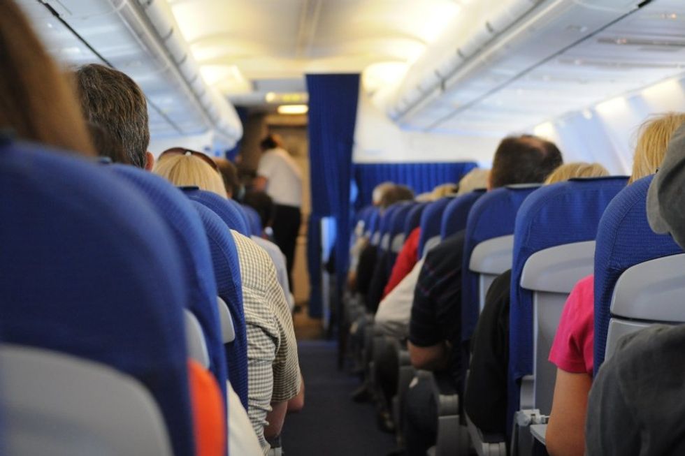 people sitting on an airplane