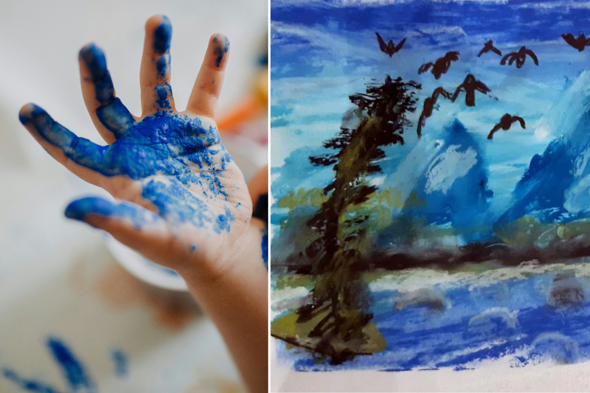kids, children, child prodigies, parenting, dads, painting, art, artists, creativity, family