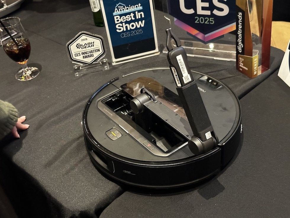 a photo of Roborock Saros Z70 on a table at CES Show 2025