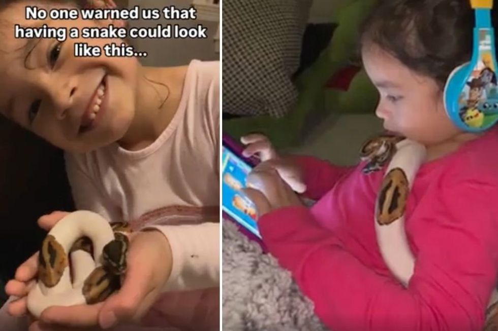 Enjoy the scaly sweetness of a little girl hanging out with her beloved pet snake