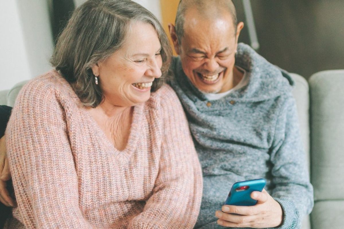 laughing couple