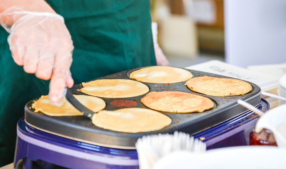 Making pancakes